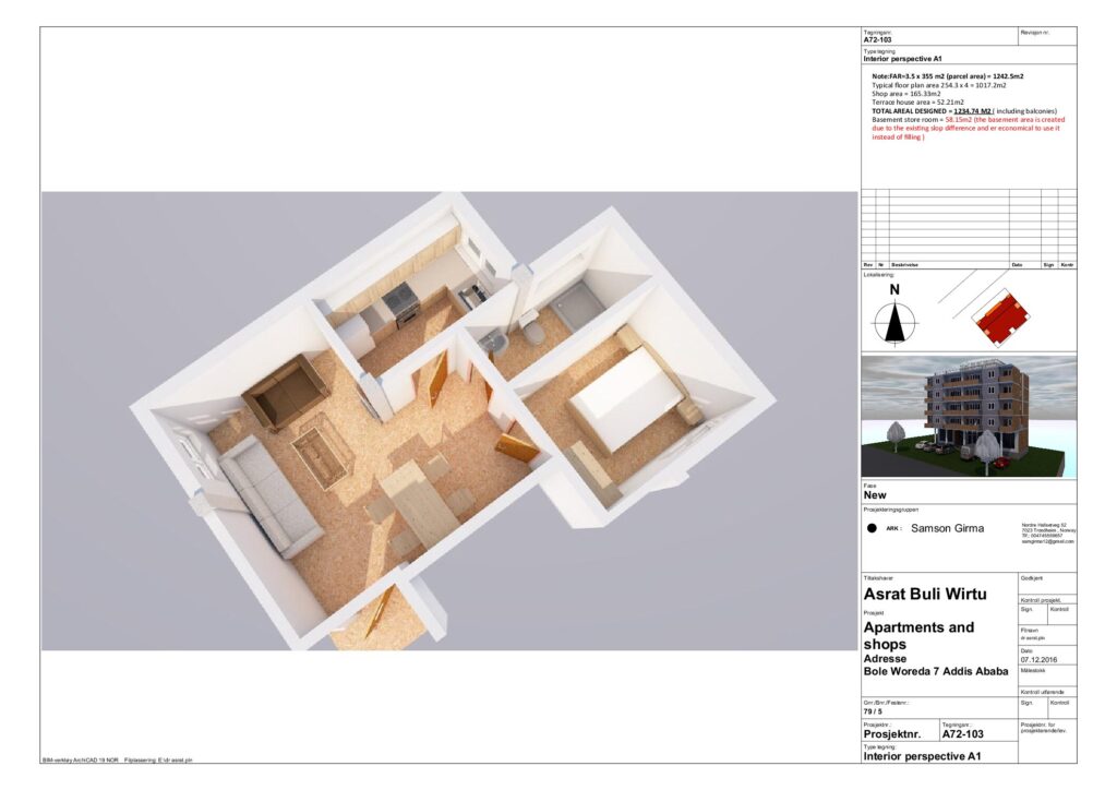 Interior Perspective A1 Design